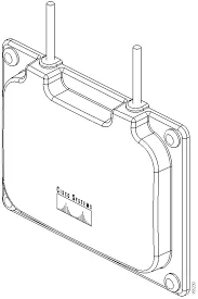 Front panel of Cisco AIR-ANT2465P-R Aironet 6.5 dBi Diversity Patch Antenna