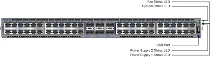 Front panel of Arista DCS-7160-48TC6 7160 Series