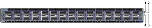 Front panel of Arista DCS-7280CR2K-30 7280R2 Series 1RU data center