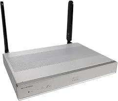 Front panel of Cisco ISR-1100-POE4 ISR 1100 Series Integrated Services