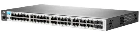 Front panel of HP Aruba J9853A HPE Aruba 2530-48G-PoE+-2SFP+ Switch
