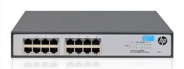 Front panel of HP Aruba JH016A HPE OfficeConnect 1420-16G unmanaged