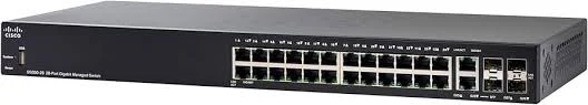 Front panel of Cisco SG350-28-K9 SG350-28