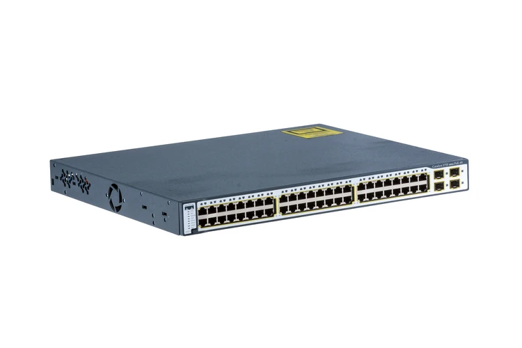 Front panel of Cisco WS-C3750-48PS-S Catalyst 3750 48-port 10/100 Fast